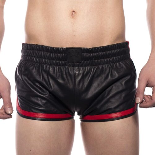 Prowler Red Leather Sports Shorts