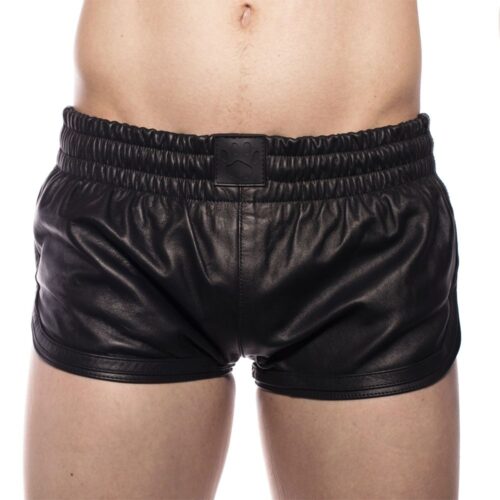 Prowler Red Leather Sports Shorts