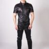 Prowler Red Leather Jeans - Black