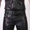 Prowler Red Leather Jeans - Black
