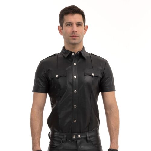 Prowler Red Punch Hole Shirt - Black