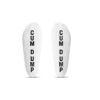 White socks with 'CUM DUMP' printed in black