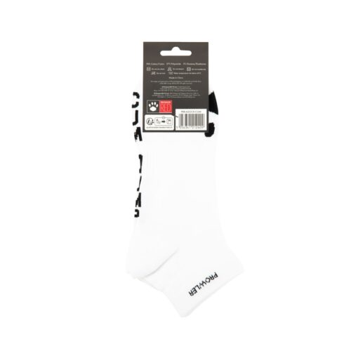 White socks with black lettering, Perfect for casual wear