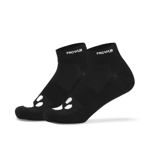 Black ankle socks with white paw prints