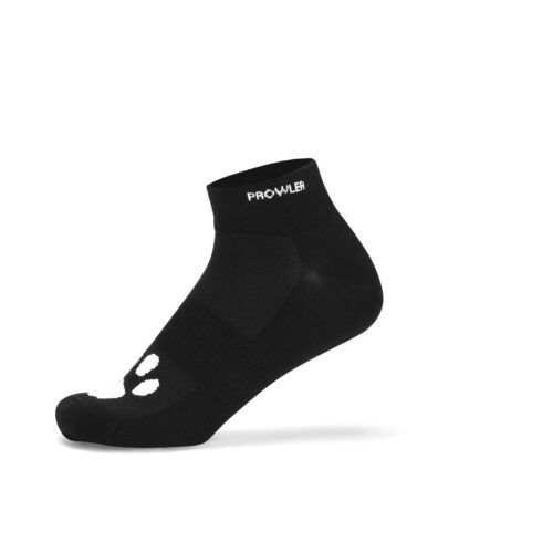 Black ankle socks with a white paw print