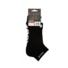Black socks with white text design