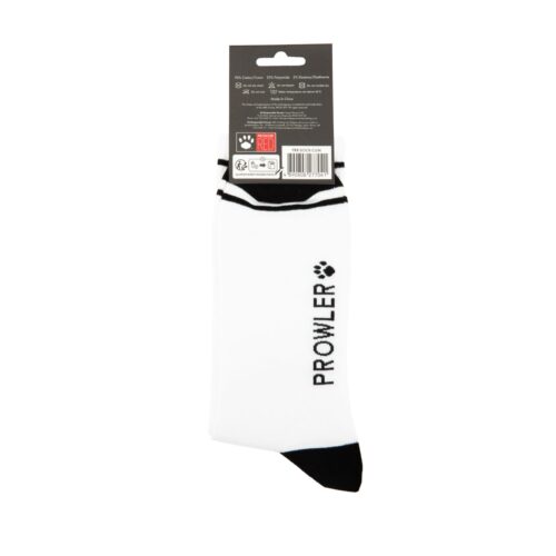 White socks with black accents and 'PROWLER' text