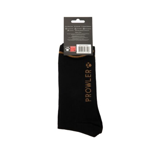 Black socks with 'PROWLER' in gold