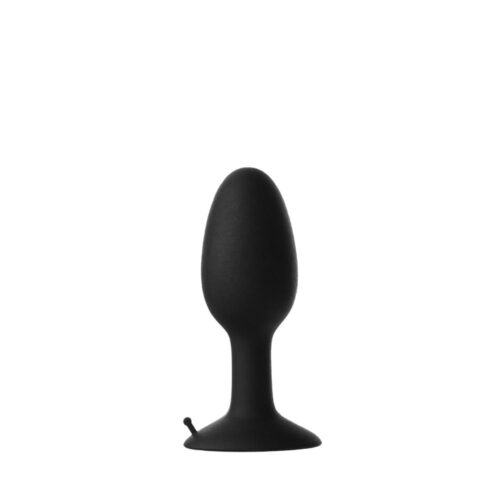 A black silicone plug with a tapered design