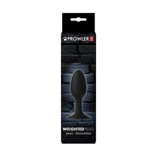 Black weighted plug in packaging, with small and oscillating design