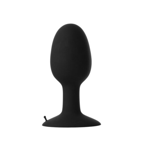 Black silicone plug with a tapered shape