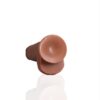 Realistic extra thick dildo with a textured surface and base