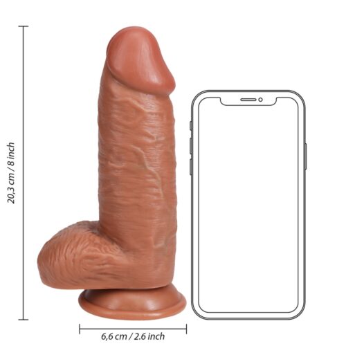 Extra thick realistic dildo with detailed texture and a sturdy base
