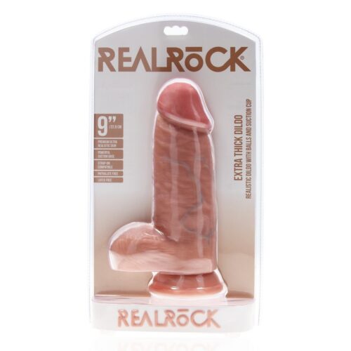 Realrock Extra Thick Dildo with suction cup packaging
