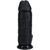 Real Rock Extra Thick Realistic Dildo with balls, black