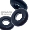 Oxballs Ringer Cockring 3-Pack - Plus + Silicone Special Edition Night - Black, One Size