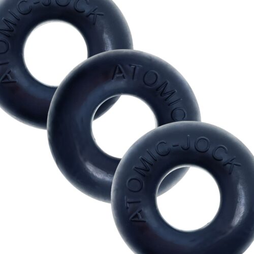 Oxballs Ringer Cockring 3-Pack – Plus + Silicone Special Edition Night – Black, One Size