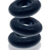 Oxballs Ringer Cockring 3-Pack - Plus + Silicone Special Edition Night - Black, One Size