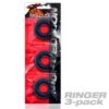 Oxballs Ringer Cockring 3-Pack - Plus + Silicone Special Edition Night - Black, One Size