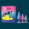 ROMP Luster anal training kit with three colorful plugs