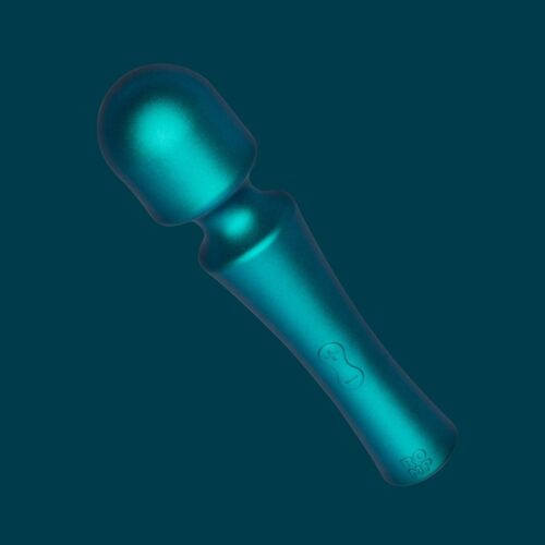 Romp Presto Wand Vibrator in green, featuring a smooth, ergonomic design