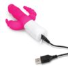 rr-007pnk_10jpg Rabbit Essentials Rechargeable Slim Double Penetration Rabbit Vibrator