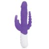 rr-007pur_01jpg Rabbit Essentials Rechargeable Slim Double Penetration Rabbit Vibrator