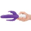 rr-007pur_07jpg Rabbit Essentials Rechargeable Slim Double Penetration Rabbit Vibrator