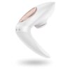 Satisfyer Pro 4 Couples Vibrator in white with rose gold accents