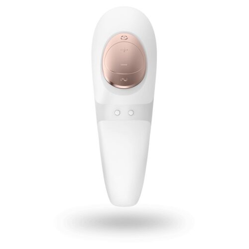 Satisfyer Pro 4 Couples Vibrator in white with rose gold button
