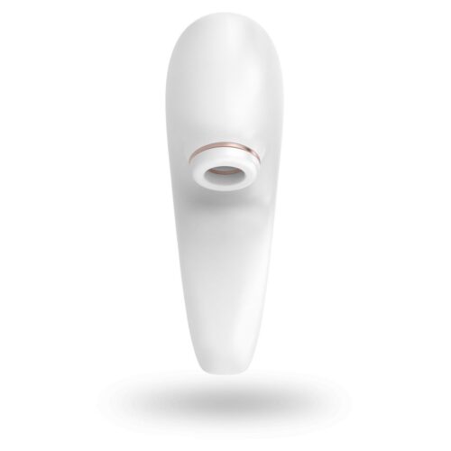 Satisfyer Pro 4 Couples Vibrator in white with a rose gold accent