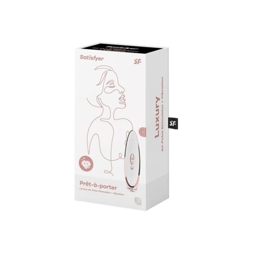 Satisfyer Luxury Pret-A-Porter Stimulator - White/Rose Gold