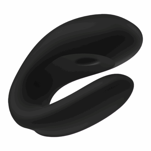 Satisfyer Double Joy Vibrator in black, showcasing a smooth, ergonomic design