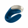 Satisfyer Double Love Partner Vibrator in blue with a remote control