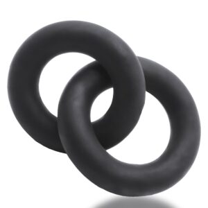 Oxballs Shackle Double Linked Cock/Ball Rings Plus Siliconet Special Edition Night - Black, One Size