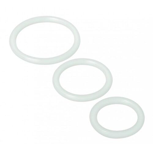 Trinity For Men Cock Rings Set Of 3 Silicone - 3 Sizes
