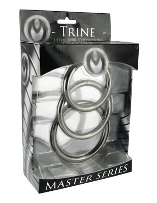 Master Series Trine Steel C-Ring Collection - Silver, One Size