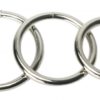 Master Series Trine Steel C-Ring Collection – Silver, One Size