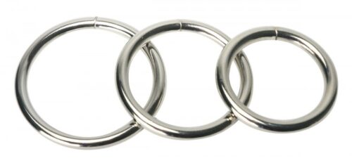 Master Series Trine Steel C-Ring Collection – Silver, One Size