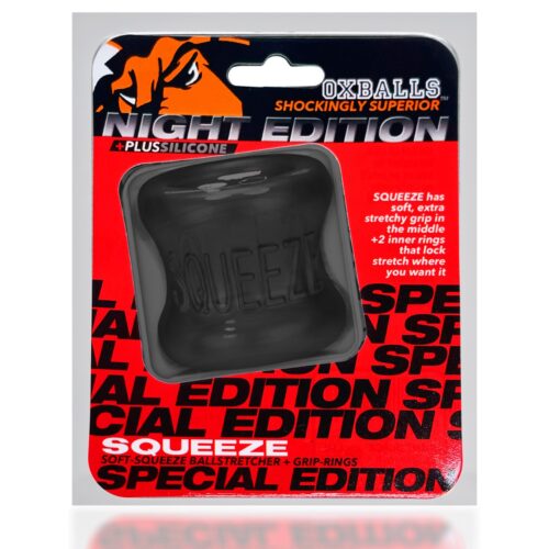 Oxballs Squeeze Ballstretcher - Plus + Silicone Special Edition Night - Black, One Size