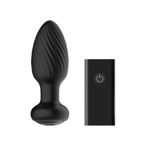 Nexus Tornado Remote Control Rotating Vibrating Butt Plug, with textured tip and remote