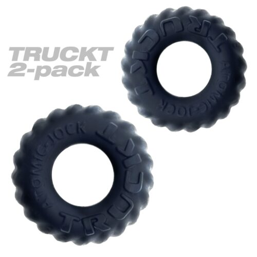 Oxballs Truckt 2-Piece Cockring - Plus + Silicone Special Edition Night - Black, One Size