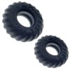 Oxballs Truckt 2-Piece Cockring – Plus + Silicone Special Edition Night – Black, One Size
