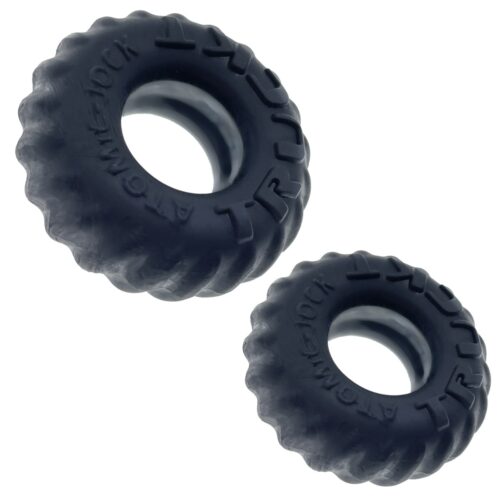 Oxballs Truckt 2-Piece Cockring – Plus + Silicone Special Edition Night – Black, One Size