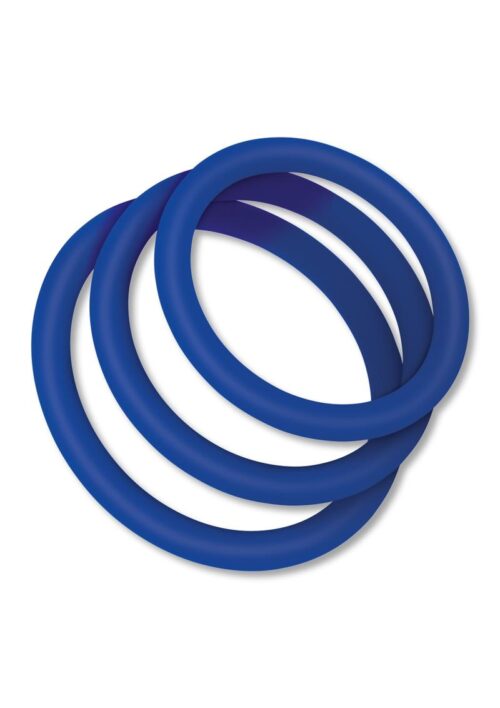 Zolo Classic Stretchy Silicone Cock Ring – Blue, One Size