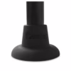 Black pole base with rubber footing