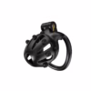 Cellmate Flexispike Chastity Cage in black, featuring spikes and a locking mechanism