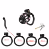 Cellmate Flexispike Chastity Cage in black with spiked design