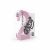 Cellmate Flexispike Chastity Cage - Black, shown in packaging with spikes