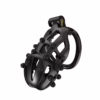 Cellmate Flexispike Chastity Cage in black, showcasing a spiked design